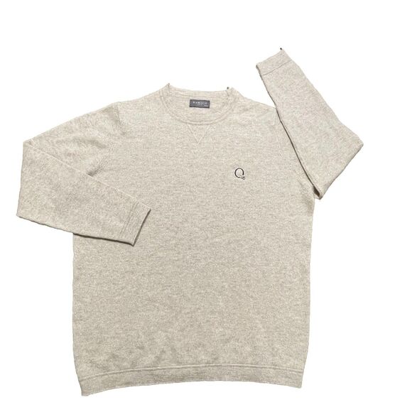 NWOT Hawico Sweater Men Medium Beige Quail Hollow Golf Pure Cashmere Scotland UK - Picture 2 of 10